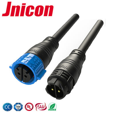 M25 IP67 ওয়্যার সংযোগকারী 600V পুরুষ মহিলা সংযোগকারী 2 পিন বয়স প্রতিরোধী
