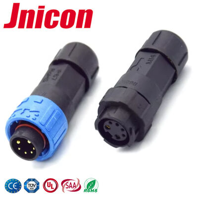 M16 10A 2+4 পিন বৈদ্যুতিক তারের থেকে তারের সংযোগকারী UL মাল্টি পিন সংযোগকারী জলরোধী