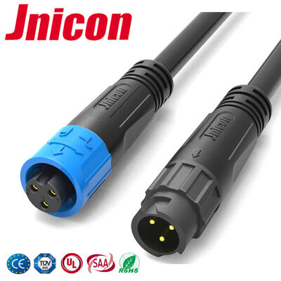 M12 300V LED 3 পিন ওয়াটারপ্রুফ সংযোগকারী পিচ লকিং ক্যাবল আউটডোর সংযোগকারী IP67