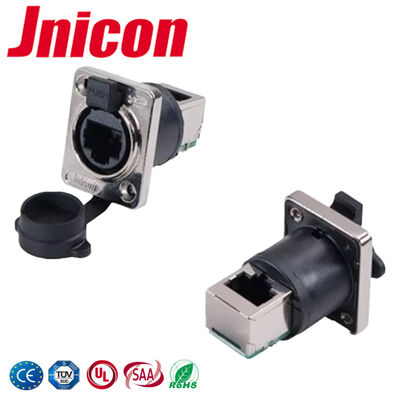 IP44/IP65 Bayonet Lock Connect  RJ45 Waterproof Connector Alloy Copper 500V