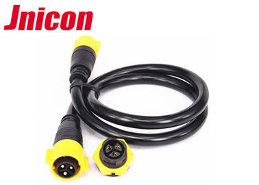 4 পিন হলুদ IP67 পাওয়ার সংযোগকারী 500 ভি 20 এ সোল্ডারিং প্রকার পুরুষ মহিলা