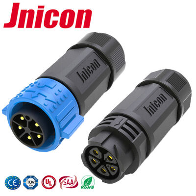 Gold Plating Round Waterproof Connector M25 5 Pin Quick Lock DC Power Connector