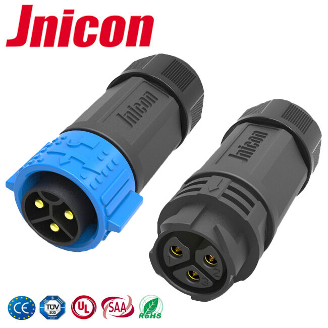 M25 IP67 পুরুষ মহিলা জলরোধী সংযোগকারী 3 পিন উচ্চ বর্তমান পাওয়ার সংযোগকারী