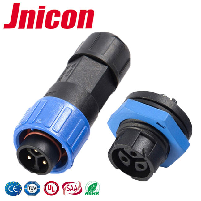 PA66 10A জলরোধী কম ভোল্টেজ ওয়্যার সংযোগকারী M16 স্ব-লকিং এভিয়েশন সংযোগকারী