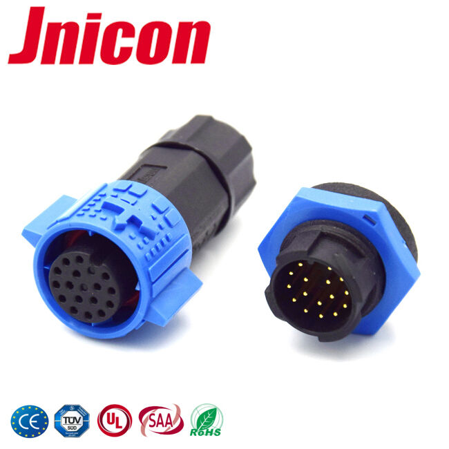 5A IP67 12 পিন আউটডোর ওয়াটারপ্রুফ ক্যাবল সংযোগকারী M19 ডেটা প্লাগ এবং সকেট