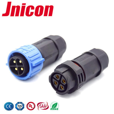 IP67 M25 4 পিন 30A আউটডোর পাওয়ার সংযোগকারী দ্রুত রিলিজ ওয়্যার সংযোগকারী