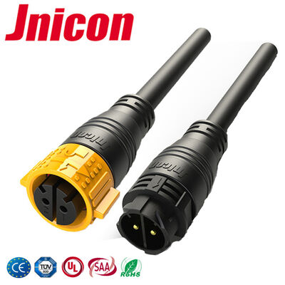 2 পিন M25 50A পিপিএ পিন পাওয়ার সংযোগকারী চাপ লকিং জলরোধী তারের সংযোগকারী