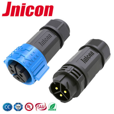 50A 500V M25 3 পিন ওয়াটারপ্রুফ আউটডোর সংযোগকারী দ্রুত লক বৈদ্যুতিক সংযোগকারী