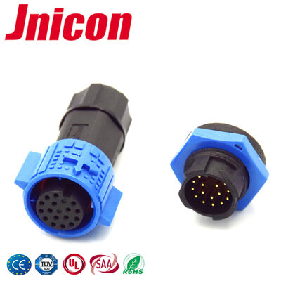 M19 12 পিন IP67 সার্কুলার সংযোগকারী 5A দ্রুত প্লাগ সকেট PA66 উপাদান