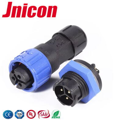 PA66 300V 3 পিন ওয়্যার টু বোর্ড কানেক্টর M16 10A পাওয়ার কানেক্টর জলরোধী